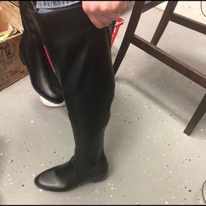 Black over the knee high boots
